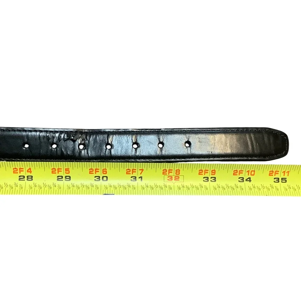 Dockers Boy Reversible Belt Black Brown Silver Buckle Size 30-32 12DO0103
